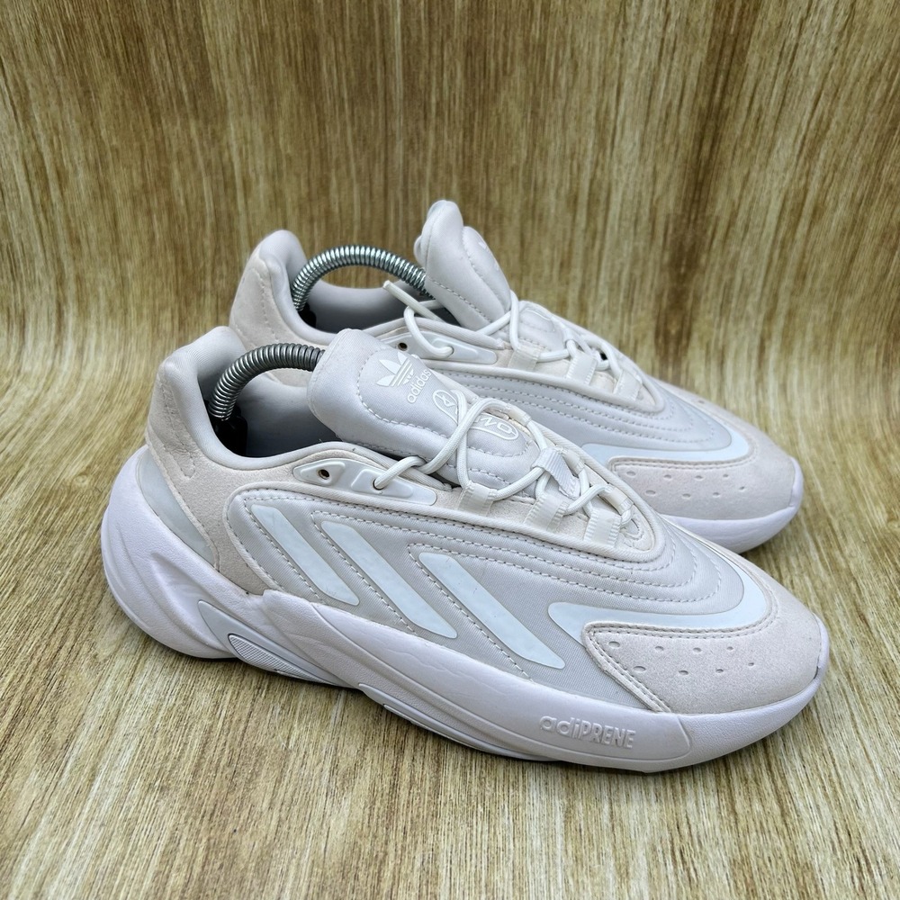 Adidas Ozelia Women's Size 6 Triple‎ White Adiprene Shoes Sneakers H03132